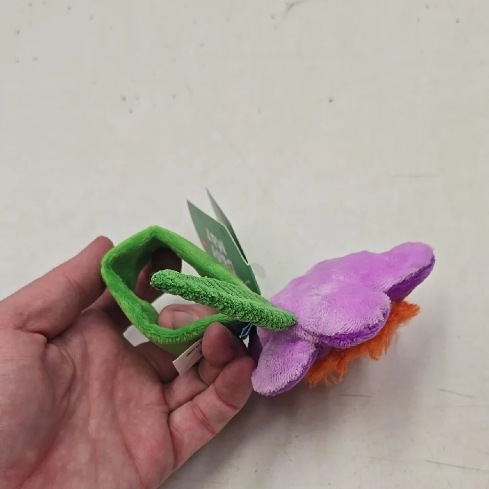 Bark Plush Dog Toy Purple and Orange Flower Daisy May NWT Size Small 0-20 Pounds